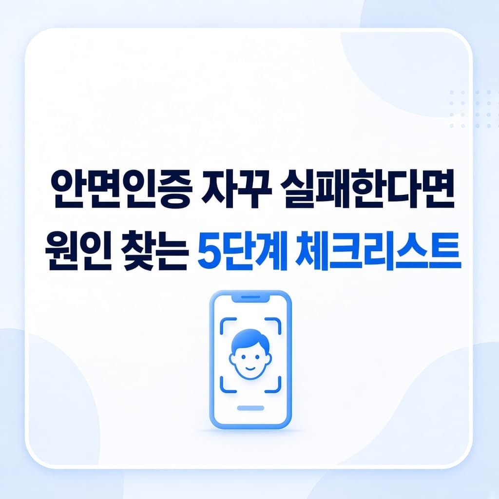 안면인증 자꾸 실패한다면, 원인 찾는 5단계 체크리스트