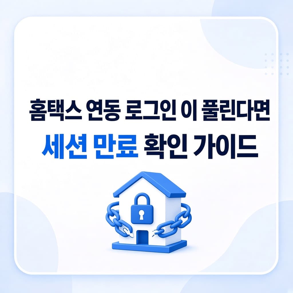 홈택스 연동 로그인이 풀린다면, 세션만료 확인 가이드